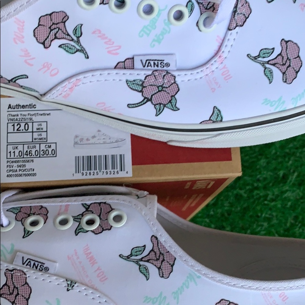 VANS AUTHENTIC THANK YOU FLORAL TRUE WHITE men’s - Picture 16 of 16